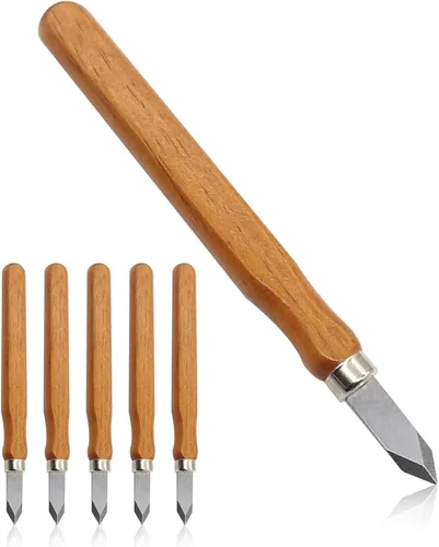 Miniatura 8 de 2 paquetes de cuchillo de marcado para carpintería con hoja de acero de alto carbono - Cuchillo de doble bisel de precisión para marcado - Paquete