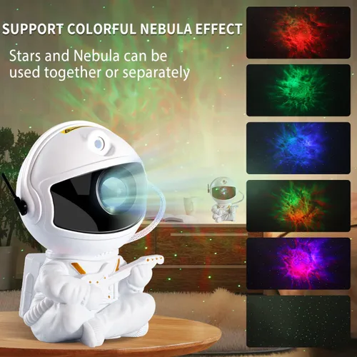 Miniatura 2 de Proyector de estrellas de astronauta, luz nocturna para niños, luz de proyector de nebulosa. Proyector de galaxia para dormitorio, sala