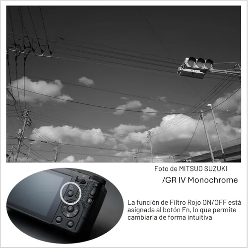 Miniatura 7 de RICOH Cámara compacta digital monocromática GR IV Premium con sensor CMOS de tamaño APS-C de 25.7MP dedicado monocromático, lente F2.8 GR de 1.102