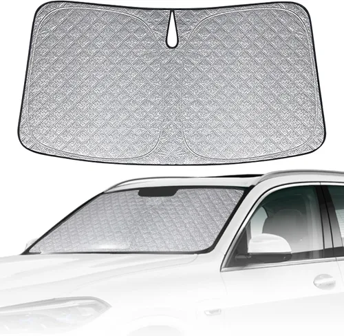 Miniatura 16 de Parasol de 6 capas para parabrisas de Honda Element 2003-2011, parasol plegable para automóvil con bolsa de almacenamiento, reflectante del calor