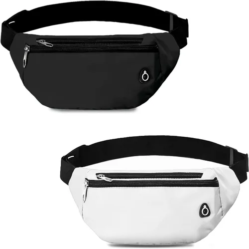 Miniatura 22 de Riñonera cruzada para mujeres y hombres, riñonera deportiva resistente al agua, bolsa de cinturón para viajes, senderismo, correr
