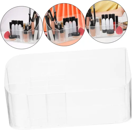 Miniatura 4 de Cabilock Soporte para brochas de maquillaje, organizador de maquillaje pequeño para cosméticos, caja de pinceles, lápiz labial, cuidado de la piel