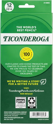 Miniatura 2 de Ticonderoga Lápices de madera, 2 HB suaves, negro, 24