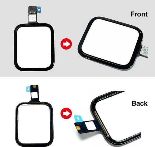 Miniatura 4 de Lente de cristal frontal de reloj y digitalizador táctil de repuesto compatible con Apple Watch Series 6/5/4/SE 1.575 pulgadas/1.732 pulgadas