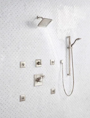 Miniatura 7 de Delta Faucet Dryden Serie 17 Kit de molduras de ducha de doble función con cabezal de ducha de un solo rociador, inoxidable, flujo de agua de 2.0