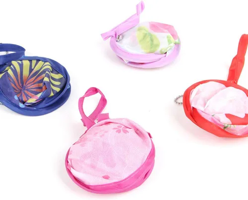 Miniatura 4 de MXY Ventilador plegable estilo japonés de verano redondo plegable de mano, hermoso patrón de decoración de festivales, boda, cumpleaños, decoración