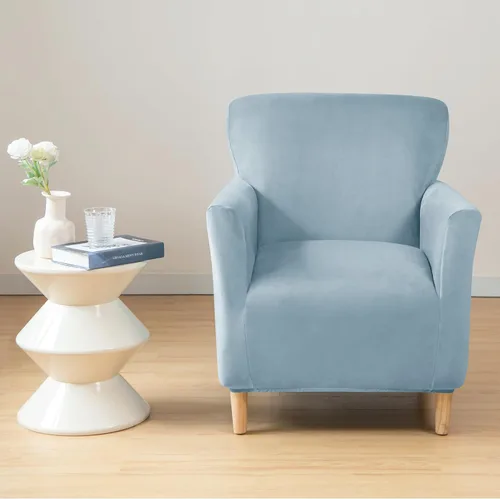Miniatura 2 de Fundas Elásticas para Sillas Fundas para Sillones de Banquete Fundas de Sillón de Terciopelo Lujoso Fundas de Sofá Sillón Fundas para Sillas Azul