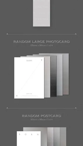 Miniatura 5 de BLACKPINK BORN PINK - 2º álbum de caja de álbum versión CD+Photobook+papel de letras de acordeón+tarjeta fotográfica grande+postal+película