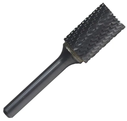 Miniatura 13 de Drill America SA-1 Rebaba de carburo/lima giratoria cilíndrica de doble corte para amoladora de troquel de 1/4" de diámetro x 5/8" de longitud