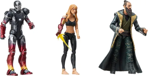 Hasbro Marvel Legends Series Studios Los Primeros Diez Años Iron Man 3 Película Iron Man Mark Xxii, Pepper Potts, El Mandarín Figura de 15 cm 3 Pack