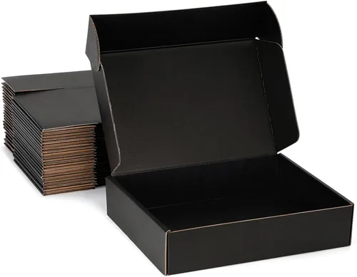 Miniatura 47 de Cajas de envío pequeñas de 6 x 4 x 3 pulgadas, cajas de cartón corrugado negro (paquete de 20) para correo, embalaje, pequeñas empresas y embalaje