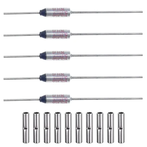 Miniatura 7 de (Paquete de 5 piezas) SF91E SEFUSE Fusibles térmicos 10A 250V (Compatibles con 110V, 125V) Fusibles térmicos de 94 grados Celsius Cortadores
