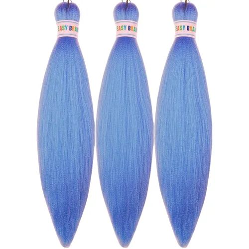 Miniatura 148 de Cabello estirado de fibra Kanekalon para trenzar con cabello humano, color oro rosado, 30 pulgadas