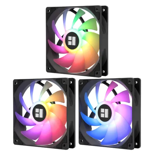 Thermalright TL-C12C-S X3 Ventilador de CPU de 120mm ARGB para Caja, Ventilador de Enfriamiento Silencioso de 4 pines PWM con Rodamiento S-FDB