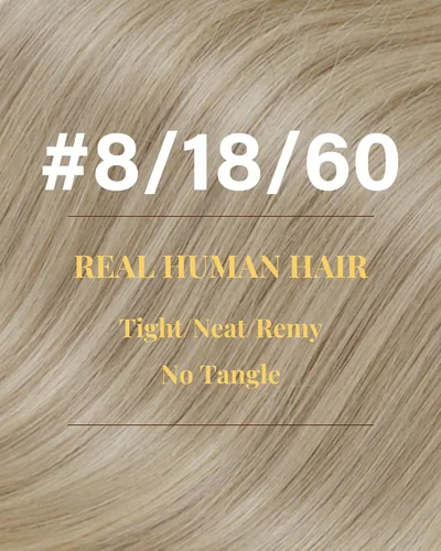 Miniatura 3 de 【Descuento】Hetto - Extensiones de cabello con cinta adhesiva, 40g, extensiones de cabello humano, color rubio ceniza oscuro degradado a rubio medio