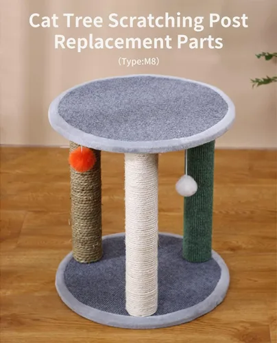 Miniatura 8 de BNOSDM Paquete de 6 piezas de repuesto para árbol rascador M8 de 15 x 2.75 pulgadas para gatos de interior, cuerda de torre, postes de rascado