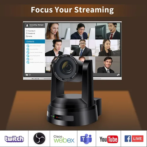 Miniatura 3 de Cámara PTZ 4K, seguimiento automático AI USB3.0/3G-SDI/LAN HDMI PTZ Cámara 20X óptico +16X zoom digital con PoE transmisión en vivo para adoración