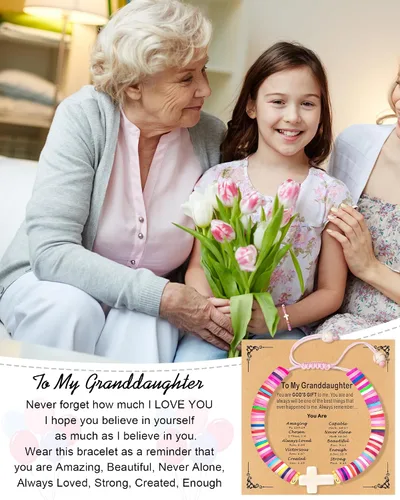 Miniatura 53 de Regalos navideños para niños, niñas adolescentes, mujeres, linda pulsera de cruz para niñas, regalos de Navidad cristianos para mujeres, ideas