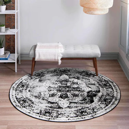 Miniatura 56 de Unique Loom Sofia Collection - Alfombra tradicional vintage, inspirada en Francia (7 pies x 10 pies, rectangular, negro/gris claro)