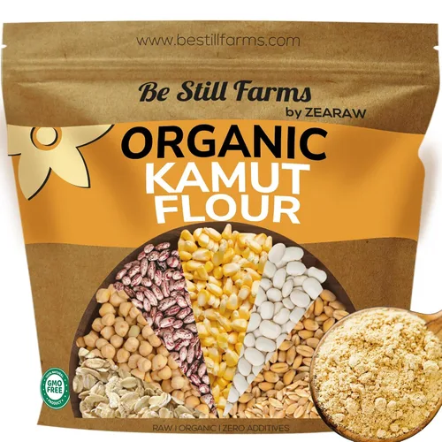 Miniatura 7 de Be Still Farms Khorasan de trigo Kamut orgánico (4.8 libras) – Grano entero antiguo a granel – Ideal para harina, pasta, ensaladas, sopas – Alto