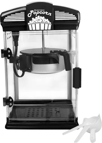 Miniatura 2 de West Bend Stir Crazy - Máquina de palomitas de cine con palomitas gourmet, máquina de hacer palomitas con caldera antiadherente, herramienta de Negro