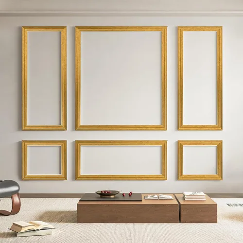 Miniatura 13 de Art3d Juego de 6 piezas de molduras de pared precortadas, paneles de wainscoting listos para armar para decoración de paredes interiores, sala