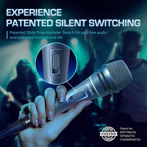 Miniatura 5 de CAROL Sigma-plus1 XLR - Micrófono vocal con cable - Micrófono supercardioide dinámico con tecnología de montaje de doble choque para grabación y uso