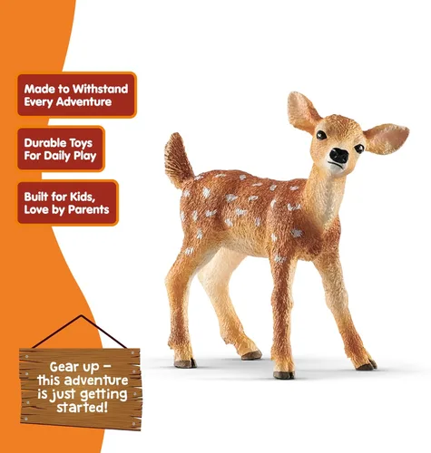 Miniatura 4 de Schleich Wild Life - Figura realista de ciervo de cola blanca auténtica y altamente detallada - Juguete de animal salvaje duradero para educación