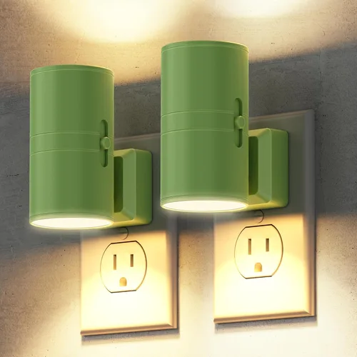 Miniatura 11 de Briignite - Luces nocturnas led enchufables, 3CCT, sensor de anochecer a amanecer, de 3000 K, regulable para pasillo, dormitorio, escalera, paquete
