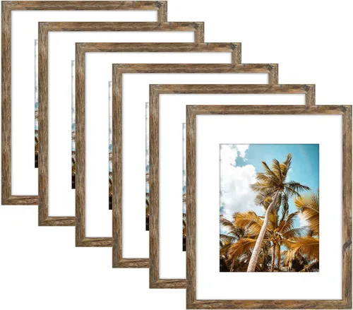 Miniatura 91 de Frametory, Marco de fotos de 11 x 14 pulgadas con paspartú para fotos de 8 x 10 pulgadas, moldeado ancho de vidrio de alta definición, accesorios