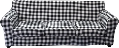 Miniatura 44 de KRFOONN - Fundas elásticas de 4 piezas para sillón y sofá, funda con estampado y 3 fundas independientes para cojines de asiento, lavables, Color01