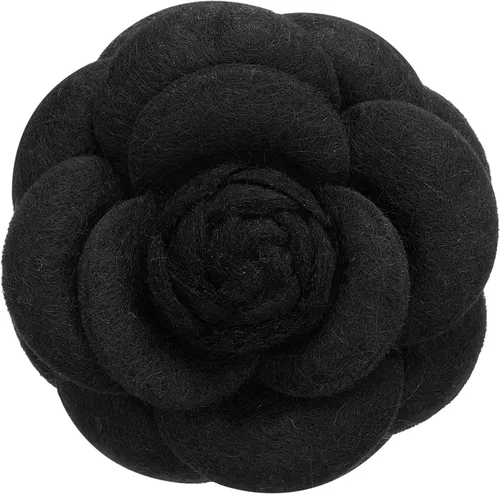 PATIKIL Broches de flores de camelia, broches de flores de tela vintage hechos a mano con diseño floral para mujer para sombrero, vestido, camisa,