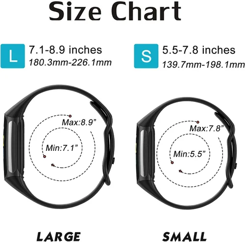 Miniatura 7 de Correas deportivas compatibles con Fitbit Charge 5 Smartwatch Accesorio, correa de reloj de silicona suave, pulsera de repuesto para Charge5