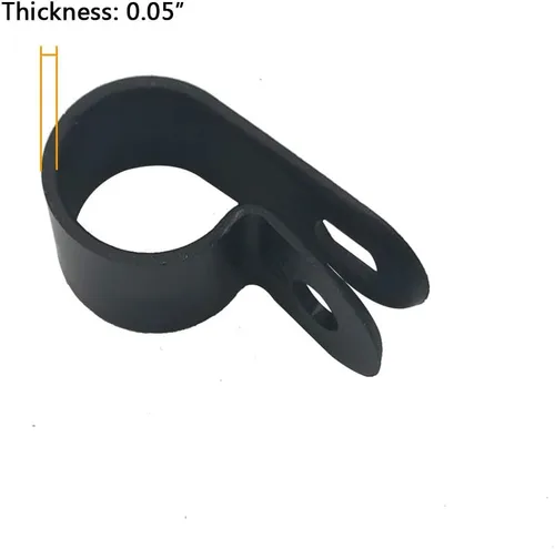 Miniatura 4 de Abrazadera para cable tipo R, abrazadera de cable de 1/2 pulgada, clips de sujeción de cable de montaje de tornillo de nailon con tornillos