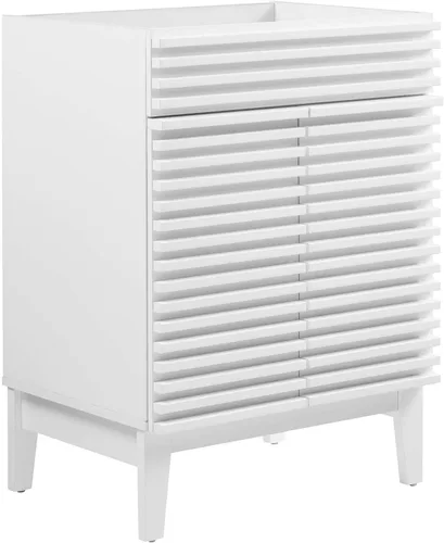 Miniatura 13 de Modway Gabinete de tocador de baño Render en negro - Lavabo no incluido