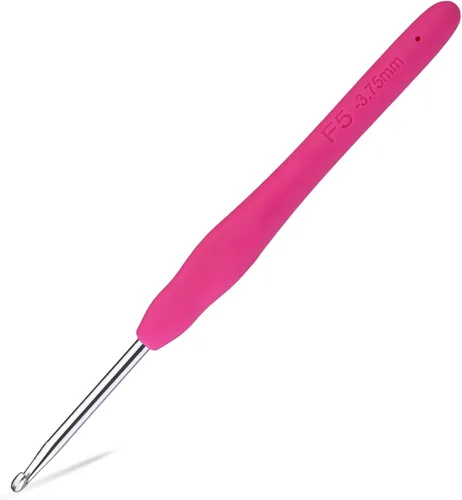 Miniatura 26 de Gancho de ganchillo de 0,5 mm, mango ergonómico para manos con artritis, agujas de tejer extra largas para principiantes y lana para ganchillo