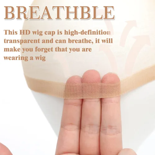 Miniatura 2 de FDBJulyy 10 gorras de peluca HD transparentes, gorra de nailon fina para mujer, adecuada para fiestas, bodas, graduaciones, cosplay, Halloween