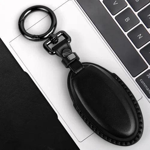 Miniatura 4 de Tukellen Compatible con llave de Nissan, funda de cuero genuino hecha a mano para Altima Pathfinder Armada Murano Maxima Rogue Infinity Smart Remote