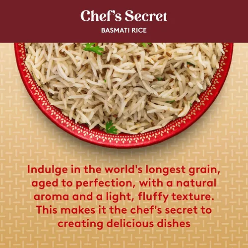 Miniatura 7 de Arroz Basmati Royal Chef's Secret en grano, extra largo, de 10 libras
