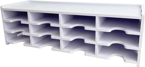 Miniatura 10 de Sanfurney Soporte de almacenamiento de 24 ranuras para almohadilla de tinta y almohadilla de sellos, estante organizador para almohadillas de tinta