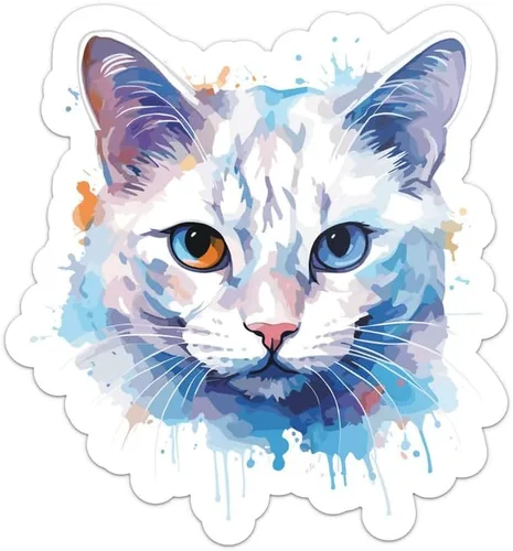 Miniatura 28 de Generic Colorida acuarela Shih Tzu - Calcomanía de vinilo impermeable para automóvil, laptop, pared, ventana, botella de agua, tamaño adhesivo
