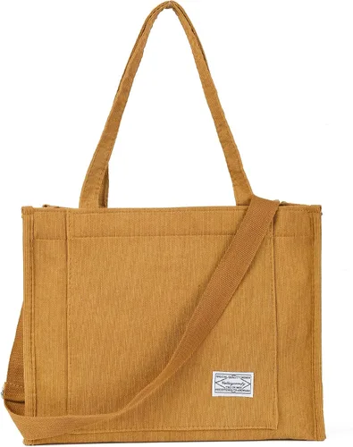Valleycomfy Bolsos de mano de pana casuales vintage para mujer, bolso cruzado para mujer, bolso de hombro de viaje, bolso ecológico