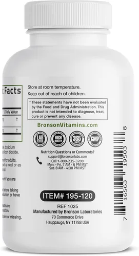 Miniatura 7 de Bronson Quercetina con bromelina 2 en 1 apoyo para el bienestar, sin OMG, 120 cápsulas