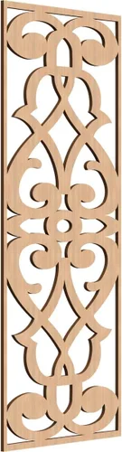 Miniatura 63 de 9 3/8"W x 24 3/8"H x 1/4"T Bellaire Decorativos Paneles de pared de madera calado, abedul