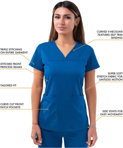 Miniatura 3 de Adar Pro - Ropa quirúrgica para mujer, camisa con cuello en V