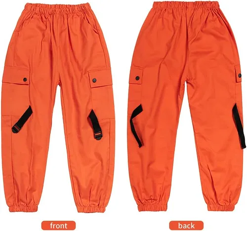 Miniatura 4 de Pantalones cargo de algodón para niños y niñas, sueltos, para baile de hip hop