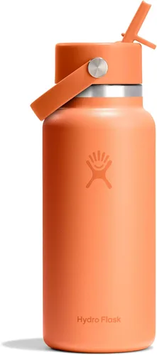 Miniatura 113 de Hydro Flask Botella de agua – Acero inoxidable aislado – Tapa flexible con popote de boca ancha, antiderrames, a prueba de fugas y recargable en 32