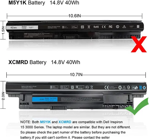 Miniatura 3 de Batería XCMRD de 40 WH de 14.8 V para Dell Inspiron 15 3000 Series 15 3531 3537 3541 3542 3543 3521 i3531 i3542 i3543 3878 17 3721 38R 521 5537 17R