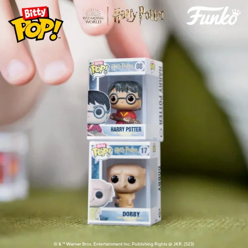 Miniatura 24 de Funko Bitty POP! HP - Voldemort, paquete de 4 - Lord Voldemort, Draco Malfoy (quidditch), Bellatrix Lestrange y una mini figura sorpresa misteriosa