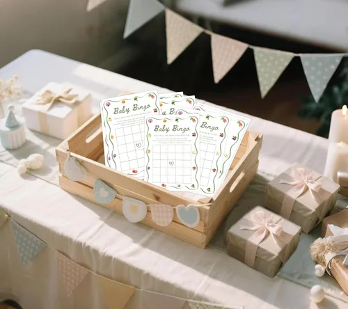 Miniatura 5 de Juegos de baby shower cultivados localmente, juego de bingo para bebés de Farmers Market para 30 invitados con tarjetas de juego, suministros
